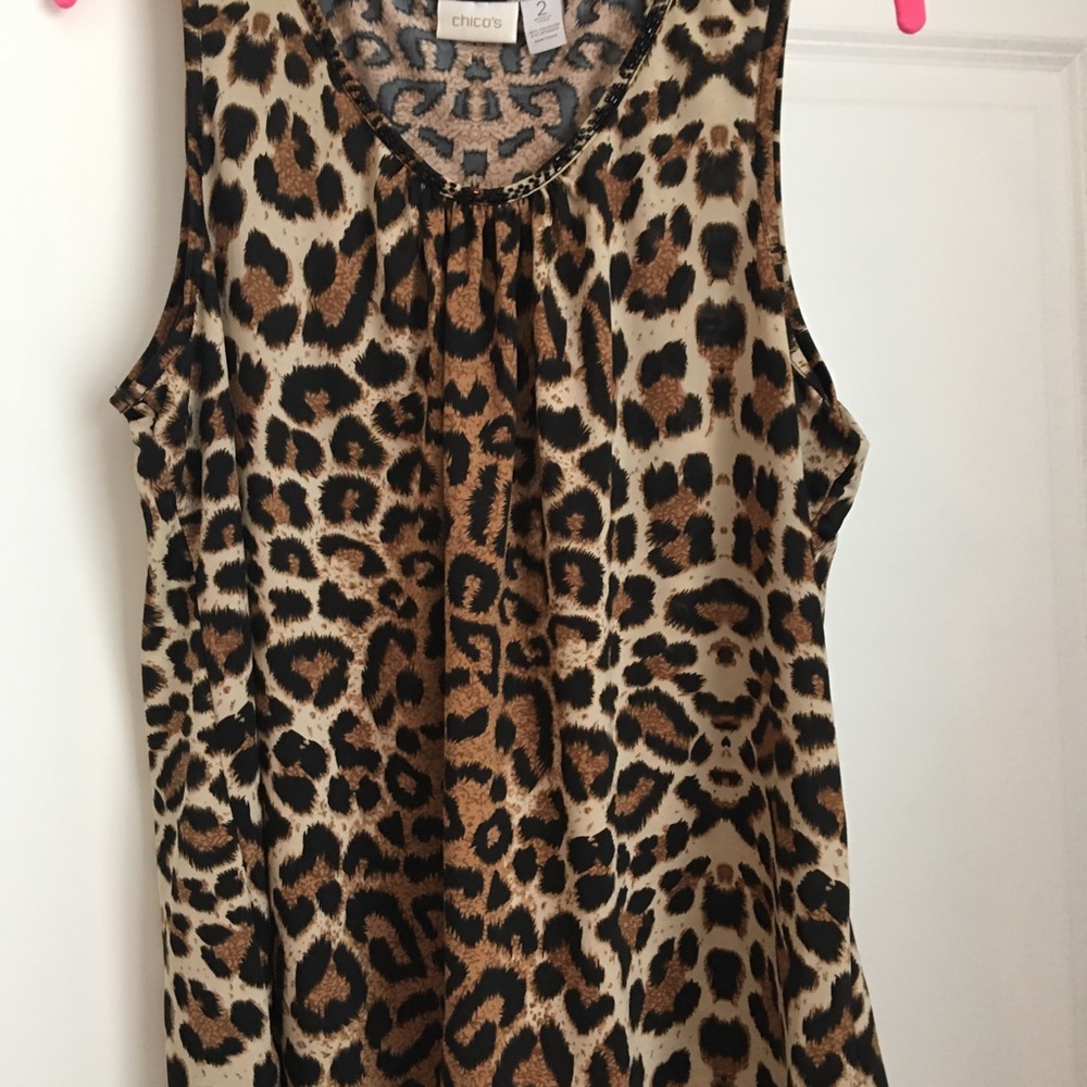 Jersey Knit Leopard Tank tO